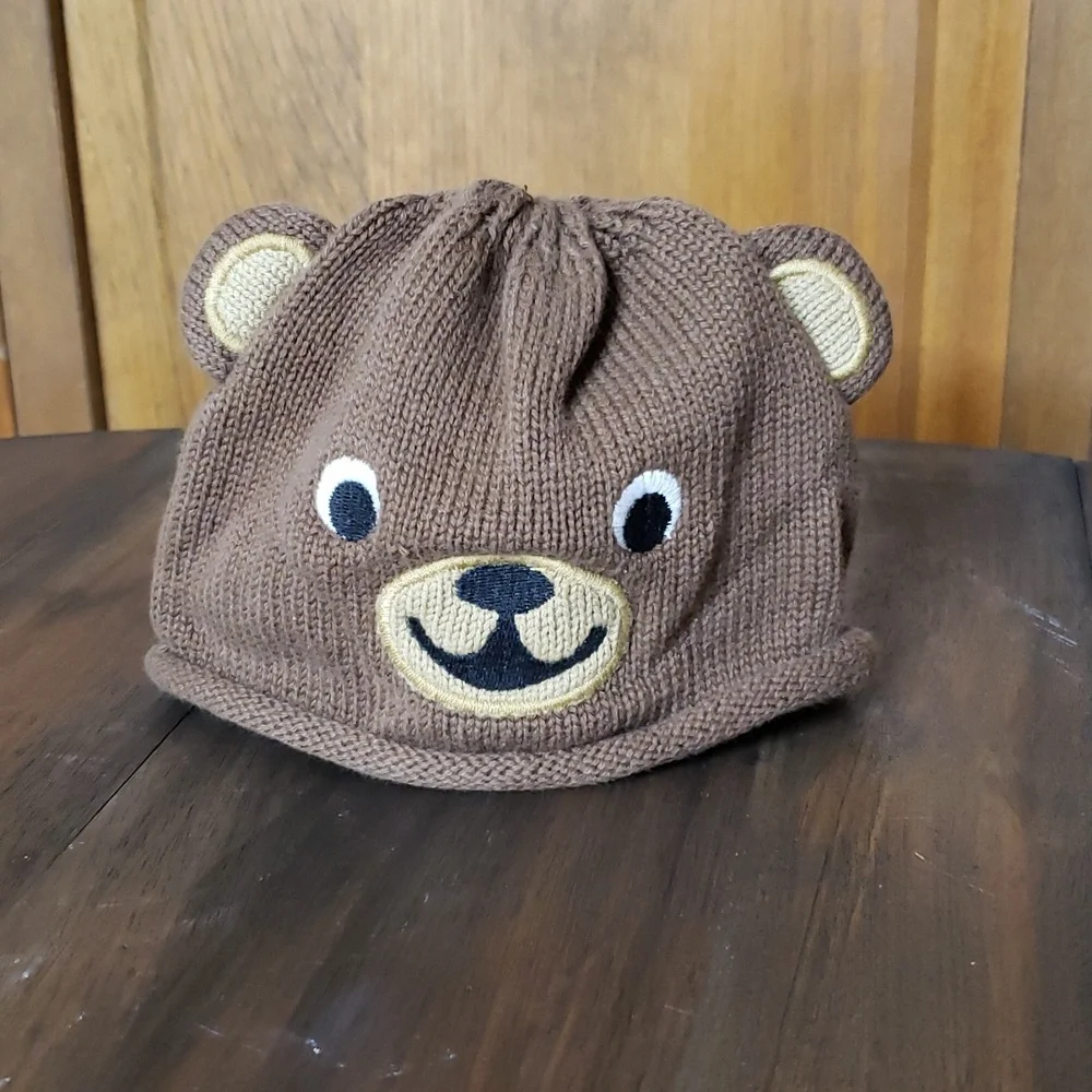 Gymboree Knit Bear Beanie Hat Sz 0-3M